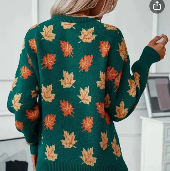 NEW The Big Fall Leaf Cozy Sweater - Picture 4 of 6